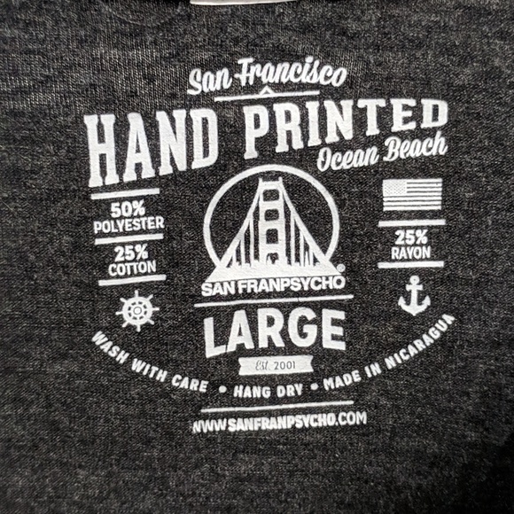 San Franpsycho Hand Printed Tank - Picture 4 of 4